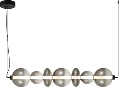 Immagine prodotto di Lampada a sospensione LED DAPHNE, 40W, 3000K, 5094 lumen, vetro nero, dimensioni: 130x118x20 cm, grado di protezione IP20, marca Milagro