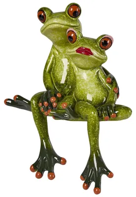 Produktbild von formano Froschpaar Kantensitzer Dekofigur 15 cm handbemalt glänzend