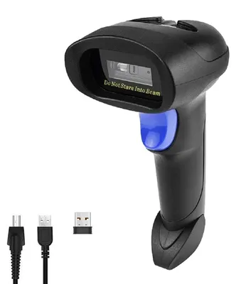 CCD-Barcodescanner, 2,4G drahtlos & USB, 1D, Plug & Play