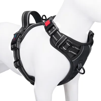 Productafbeelding van PHOEPET Hondentuigen zonder trekken voor kleine honden, reflecterend, verstelbaar