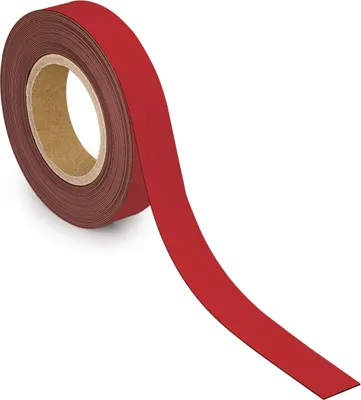 Produktbild von Kennzeichnungsband magnetisch 1cmx10m rot Packung mit 10 Stück