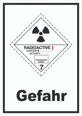 Produktbild von Schild radioaktive Stoffe Gefahr Radioactive I-WEISS hochkant A3 (297x420mm)