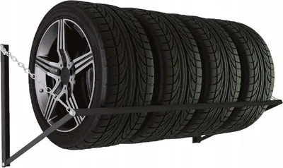 Obrázok produktu pre QLS Nástenný držiak na pneumatiky 120 cm Nosnosť až 180 kg Montáž na stenu 11408