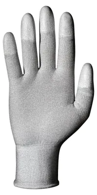Immagine prodotto di Guanti da lavoro antistatici Sir Safety NIKEL in nylon con rivestimento in PU, 12 paia, taglia L, grigio