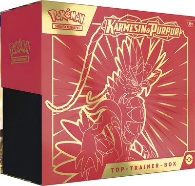 Produktbild von Pokemon - Top-Trainer-Box Karmesin & Purpur (Koraidon) (9 Boosterpacks & Premium-Zubehör)