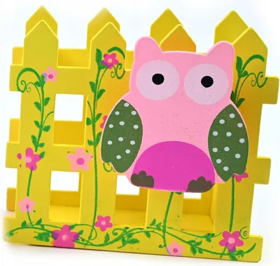 Produktbild von Stiftehalter Eule Holz 9,5x9cm Schreibtisch Organizer Kinder Stiftebox Bunt Deko