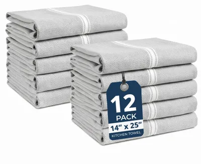 Küchenhandtuch-Set, 12 Stk., 35,6x63,5 cm, saugfähig, Baumwolle