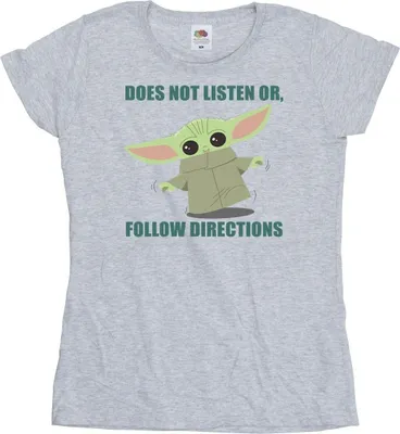 Obrázok produktu pre Star Wars - Dámske tričko "The Mandalorian Does Not Listen" BI50616 (M) (Grey)