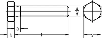 Produktbild von Sechskantschraube 8.8 Vollgewinde DIN 933 Stahl verzinkt M10 x 100 mm