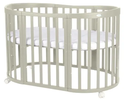 Produktbild von Waldin Ovales Kombibett 7-in-1 – inkl. Matratze – Olive