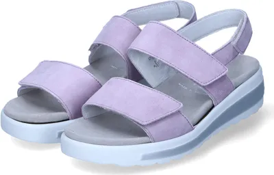 Produktbild von Semler Damen Sandalen/ Riemchensandalen Violett Rauleder Größe: 6