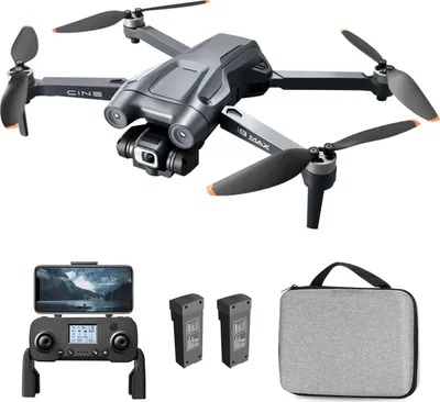 Produktbild von I8 MAX Drohne mit Kamera 1080P GPS  bürstenloser Motor Smart Return für Anfänger, Follow Me, optischer Fluss GPS RC Qudcopter Flugzeit Faltbare FPV Drohnen mit 2 Batterien
