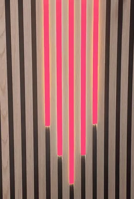 Produktbild von 7504 LED Leuchten Mix KS-schwarz 50-60-70-60-50cm Netzteil ROT