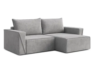 Produktbild von AX LIVING Mirani L Form Couch Hellgrau mit Schlaffunktion 245 cm breit