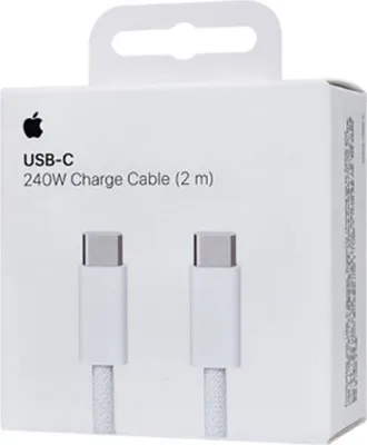 The image shows the retail packaging of an Apple USB-C charge cable.