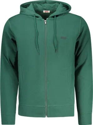 Produktbild von Grünes Herren Kapuzensweatshirt mit Reißverschluss und Fleece