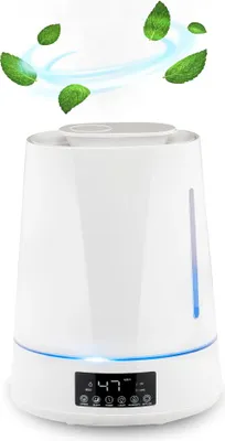 Produktbild von Grundig Luftbefeuchter und Aroma Diffuser 4L - Humidifier mit Hygrometer und Zeitschaltuhr - Räume der 15 bis 30m2 - Weiß