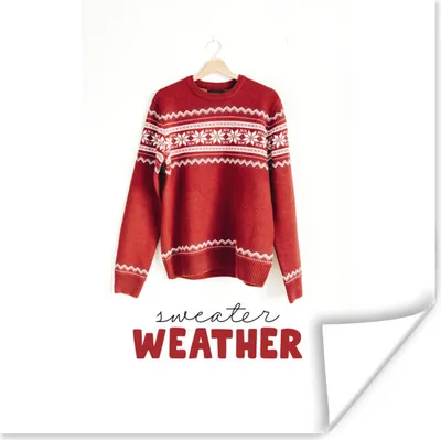 Produktbild von MuchoWow® Poster Weihnachten - Pullover - Winter 75x75 cm - Wand Dekoration
