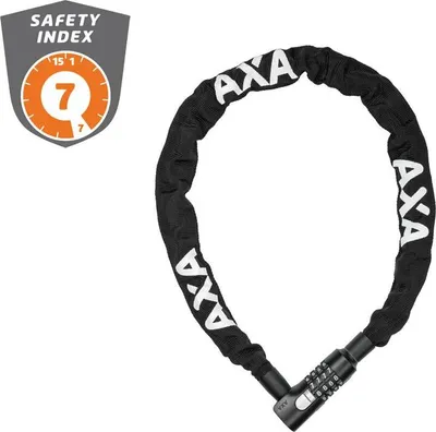 Produktbild von Axa Kettenschloss Absolute C5/90 Code schwarz Nachfolger Newton 95 Code.
