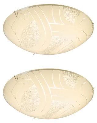 Produktbild von 2er Set LED Kristall Deckenleuchte, Chrom, Glas, 25 cm