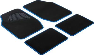 Immagine prodotto di Tappeto Walser Matrix 4 pezzi universale nero/nastro blu, 29023
