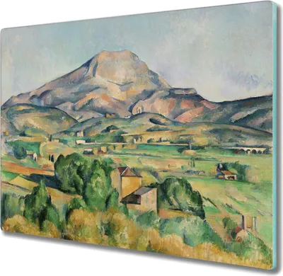 Produktbild von Coloray Herdabdeckplatte 60x52 cm Schneidebrett Kochplattenabdeckung Küchenbrett Hackbrett - Malerei Berge Natur