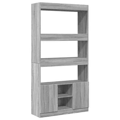 Obrázok produktu pre vidaXL Highboard Grey Sonoma 92x33x180 cm Materiál na báze dreva