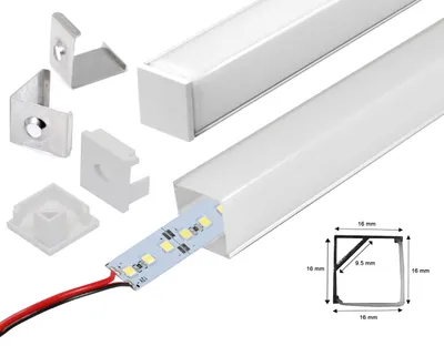 Produktbild von LED Alu Profil Schiene mit Alu Strip Kaltweiß (Profil I)