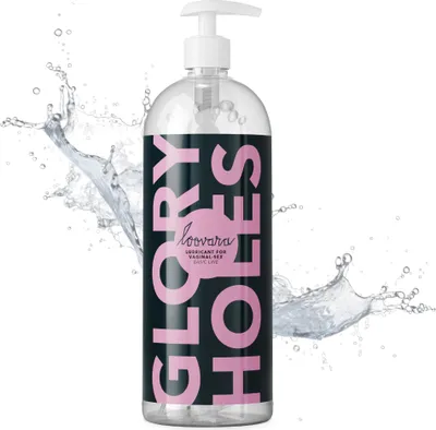 Produktbild von LOOVARA - Anal Gleitgel Gel - Glory Holes 1000 ml - Wasserbasis - mit Panthenol - Gleitmittel - Lube - KondomSicher - Geeignet Für Anal Toys -  Getestet