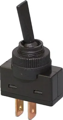 Produktbild von KFZ-Kippschalter schwarz 12V 20A, Kippschalter mit flachem Griff, EIN/AUS ASW-26