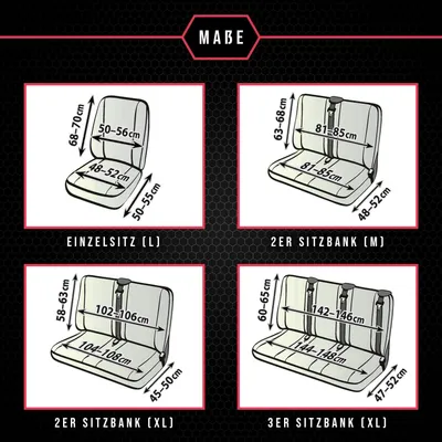 Immagine prodotto di Coprisedili per VW T6 (15-) 8 posti SET coprisedili auto Coprisedili