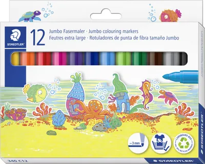 Immagine prodotto di STAEDTLER Fasermaler Noris Jumbo 12er-Set retail