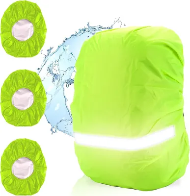 Image de Housse de pluie imperméable, protection contre la pluie, taille universelle, adaptée aux sacs à dos scolaires et aux sacs à dos