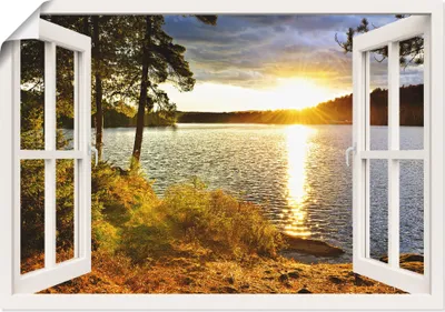 Produktbild von ARTland Poster Sonnenuntergang im Algonquin Park Größe: 100x70 cm