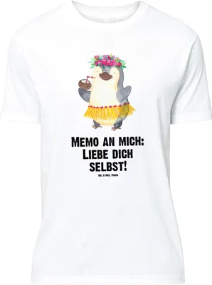 Produktbild von Mr. & Mrs. Panda Größe M T-Shirt Pinguin Kokosnuss - Weiß - Geschenk, Ferien, Shirt, Tshirt, Urlaub, Herren, Hawaii, mit Spruch