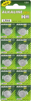 Obrázok produktu pre Goobay LR44/AG13/L1154 Alkali-Mangan-Knopfzelle, 1,5 V LR 44 / AG13/ LR 1154 /357 /A 76 10BL LC