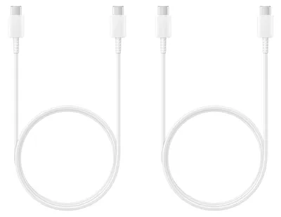 Produktbild von 2x Schnell-Ladekabel USB-C 1m 5A weiß für Honor 200 90 70 50 20 10 lite Pro  beidseitig USB Typ C Anschluss