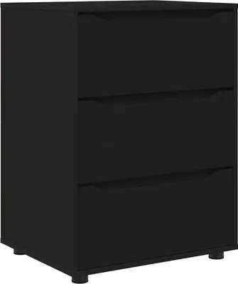 Image de vidaXL Armoire de rangement noire 60 x 48 x 81 cm Bois composite