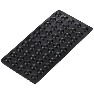 Produktbild von haggiy Elastikpuffer selbstklebend - halbkugelförmig, schwarz Ø 7 mm | Höhe: 1,5 mm (50 Stück)