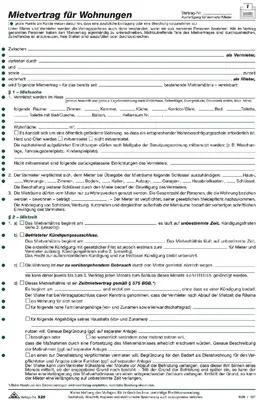 Produktbild von RNK Mietvertrag Wohnung DIN A4 8 Seiten 10St