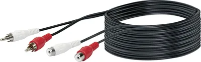 Produktbild von Schwaiger CIK5155 533, 2 x RCA, Männlich, 2 x RCA, Weiblich, 10 m, Schwarz