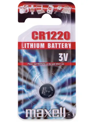 Produktbild von 1x Knopfzellenbatterie Typ: CR 1220 - Li (Lithium) 1 Stück [18744]