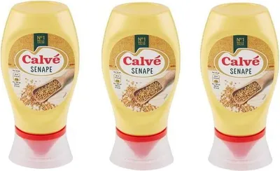 Produktbild von 3x Calvé senape Fritessoße Soße Sauce mustard würzig Geschmack Senf 250ml