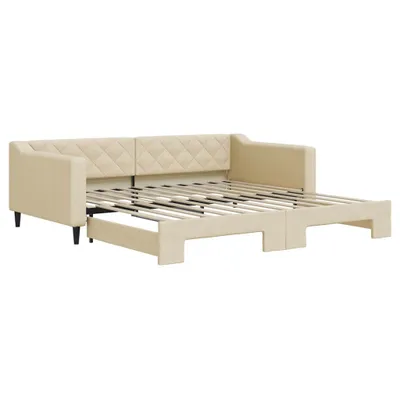 Obrázok produktu pre vidaXL Rozkladacia posteľ Cream 100x200 cm Látka