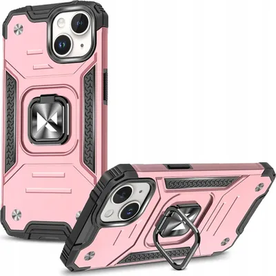 Image de Etui blindé avec grip pour Iphone 15 Pro Wozinsky Ring Armor - Or rose