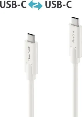 Obrázok produktu pre PureLink IS2500-020, 2 m, USB C, USB C, USB 3.2 Gen 1 (3.1 Gen 1), Biela
