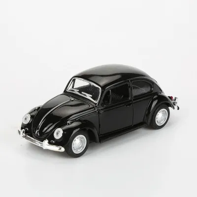 Produktbild von 1:32 Legierung Auto Modell Kinder Simulierte Nette Zurückziehen Fahrzeug Spielzeug Dekoration Geburtstag Geschenk Schwarz