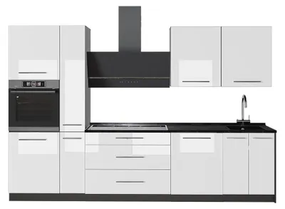 Immagine prodotto di Cucina componibile Vicco Fame-Line Bianco lucido/Antracite 310 cm senza piano di lavoro, Model 64279