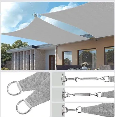 Produktbild von Famanu Sonnensegel UV-Schutz und Windschutz - wetterfest, luftdurchlässig 3 x 4 m