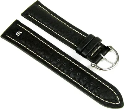 Produktbild von Maurice Lacroix Marken Uhrarmband Leder Tiago Waterproof schwarz 20mm